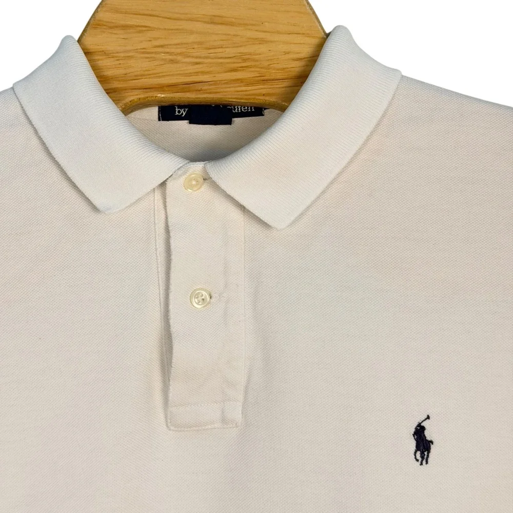 Polo Ralph Lauren Polo Shirt Mens L White Short Sleeve Cotton Classic Pony Golf